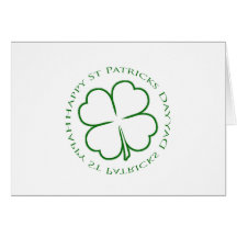 Klöver "för dag för lyckligSt. Patricks" Kort