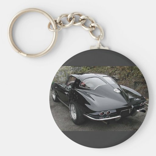 Kluvet fönster för Corvette klassikersvart Nyckelring