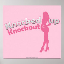 Knackas upp knockout- baby shower Mamma-till- Posters