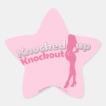 Knackas upp knockout- baby shower Mamma-till- Stjärnformat Klistermärke
