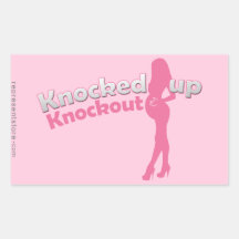 Knackas upp knockout- baby shower Mamma-till- Rektangelformade Klistermärken