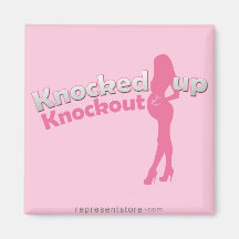 Knackas upp knockout- baby shower Mamma-till- Magneter