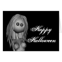 Knäckt dockahappy halloween för staty 3D Bonga Hälsnings Kort