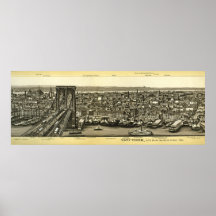 Knapp Brooklyn NY panorama 1880 Posters