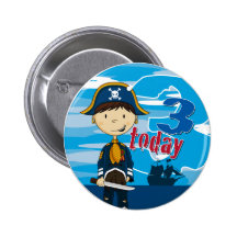 Knäppas den 3rd födelsedagen för piratfraktplatsen pins