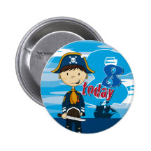Knäppas den 8th födelsedagen för piratfraktplatsen knappar