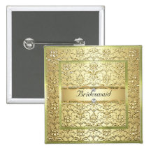Knäppas den eleganta guld- damastast brudtärnan fö nål