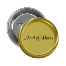 Knäppas den guld- nametagen för maid of honor knappar med nål