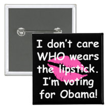 "Knäppas Obama läppstift" mörk Pins