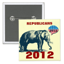 Knäppas republikansk kampanj 2012 för vintageGOP Knappar Med Nål