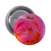 Knäppas - rosa rosblomman knapp med nål