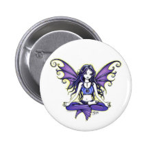 Knäppas Yoga chic Pinback "för violett lotusblomma Knapp