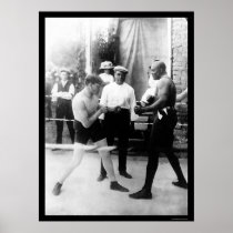 Knivsmed vs. den Johnson boxningmatchen 1914 Print