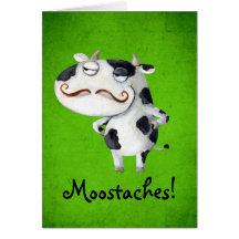 Ko med mustascher kort