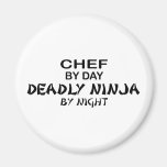 Kock dödliga Ninja vid natt Magnet För Kylskåp