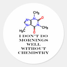Koffeinmorgonsvart de MUSEUMZazzle gåvorna Klistermärke