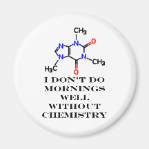 Koffeinmorgonsvart de MUSEUMZazzle gåvorna Magneter För Kylskåp