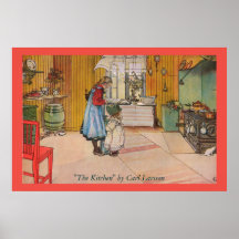 "Kök" vid det Carl Larsson konsttrycket Affisch