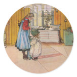 "Kök" vid det Carl Larsson konsttrycket Runda Klistermärken