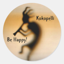 Kokopelli är den lyckliga inspirera klistermärken