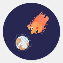 Komet Erde comet earth Aufkleber