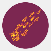 Komet Sternschnuppe comet shooting star Runder Sticker