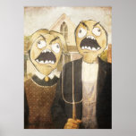 Komisk flott målning för ursinneansikteMeme ansikt Posters