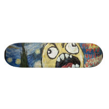 Komisk flott målning för ursinneansikteMeme ansikt Skateboard Deck