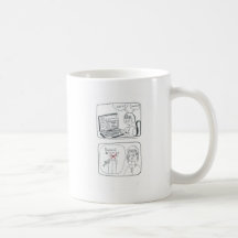 Komisk remsa - kontodoktor kaffe kopp