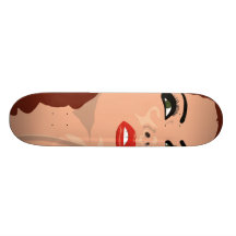 Komisk rödhårigSkateboard