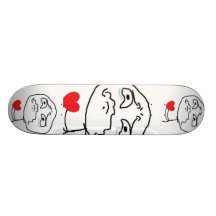 Komiskt ansikte för bruten hjärta skate deck