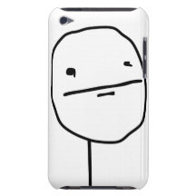 Komiskt ansikte för pokeransikte iPod touch case