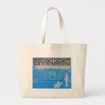 Komma med värdighetbaksida till Vita huset Tote Bags