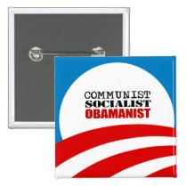 KOMMUNIST SOCIALIST, OBAMANIST knappar