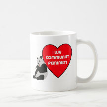 Kommunistisk feministisk mugg för PandaLuv kaffe