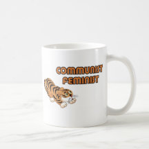 Kommunistisk feministisk mugg för tigerLuv kaffe