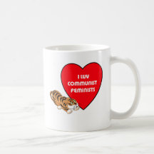 Kommunistisk feministisk mugg för tigerLuv kaffe