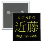 Kondo Monogram Knappar Med Nål