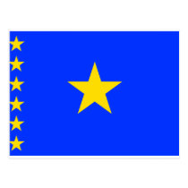 KongoflodenKinshasa flagga vykort