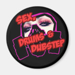 Könsbestämma trummar och DUBSTEP Kylskåps Magneter