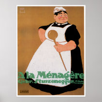 Konst för annons för mat för AlaMenagere tappning Posters