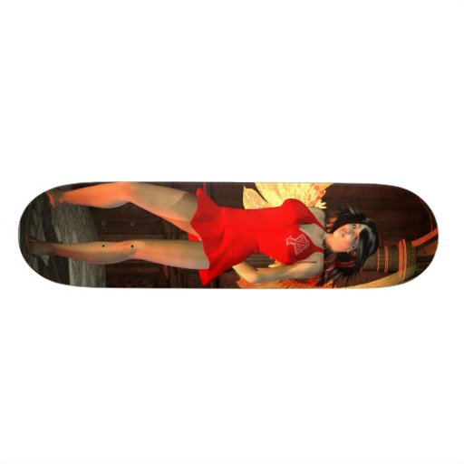 Konst för däck för pinup för beställnings- Skatebo