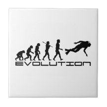 Konst för evolution för vatten sport för Scubadyka Kakel
