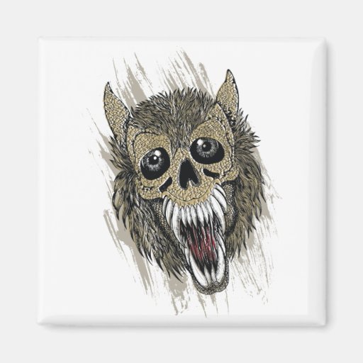 Konst för fantasi för Werewolf~-varg gigantisk Magneter