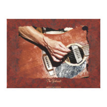 Konst för Gitarr-Spelare Musik-vän vägg Sträckta Kanvas Tryck