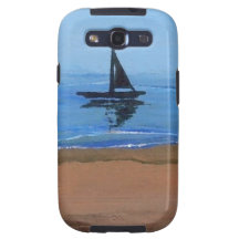 Konst för strand för hav för segelbåtseglingreflex galaxy SIII fodraler