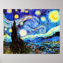 Konst för vintage Van Gogh för Starry natt Print