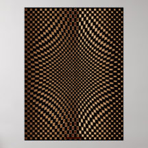 konst IX för vägg för illusion för Metall-look fut Affischer