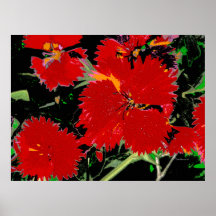 Konstaffisch eller röda blommor för kanfas 32,61 x
