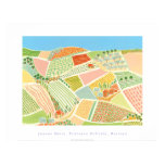 Konstaffisch: Provence back, Rasteau, frankrike affischer